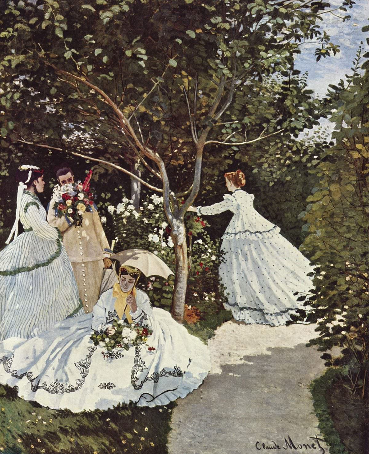 Ladies in the Garden by Claude Monet