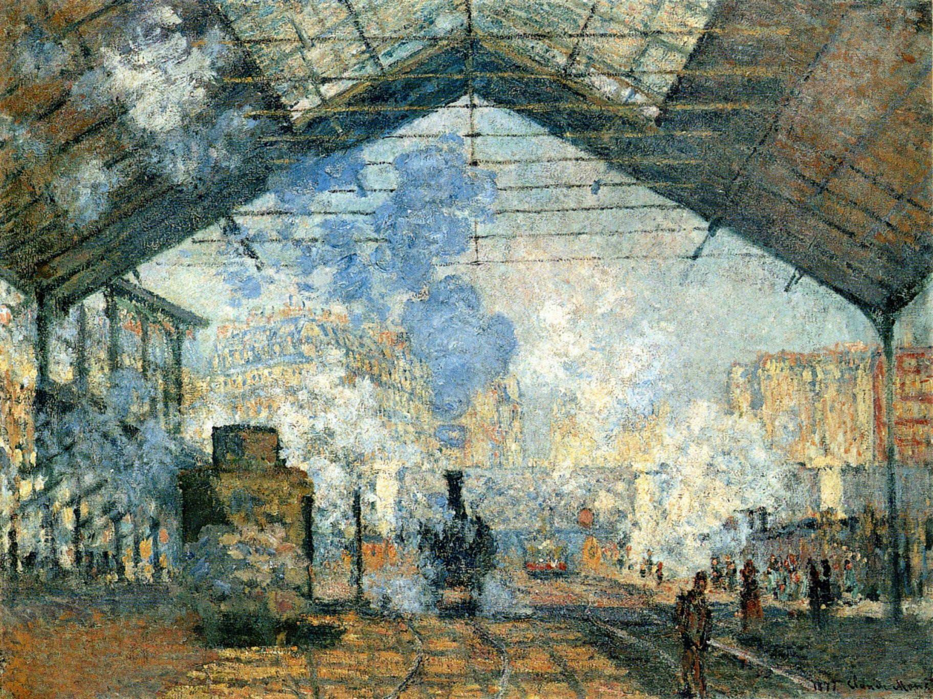 The Gare Saint Lazare by Claude Monet