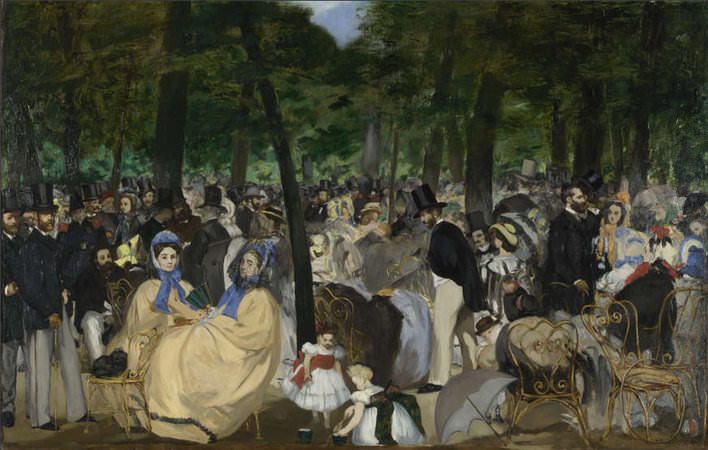 Music in the Tuileries Gardens by Edouard Manet