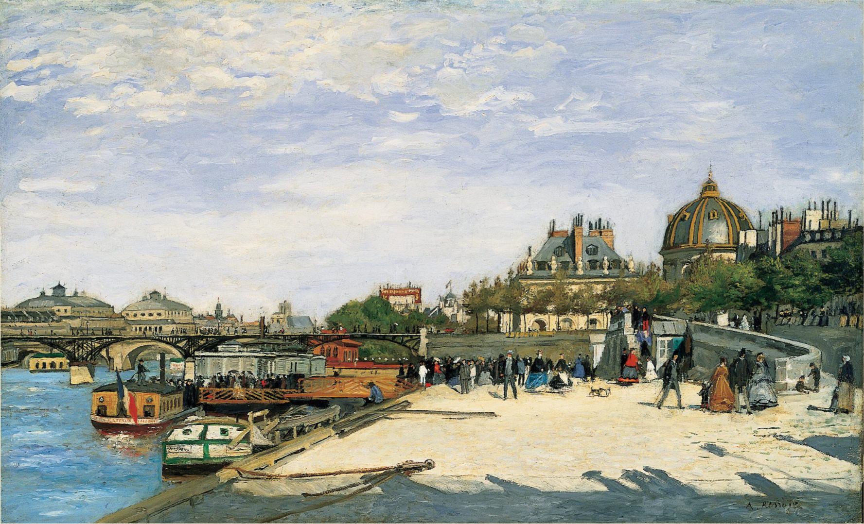 The Pont de Arts, 1867 by Pierre Auguste Renoir